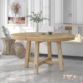 Farmhouse Round Extendable Dining Table Farmhouse Round Extendable Dining Table